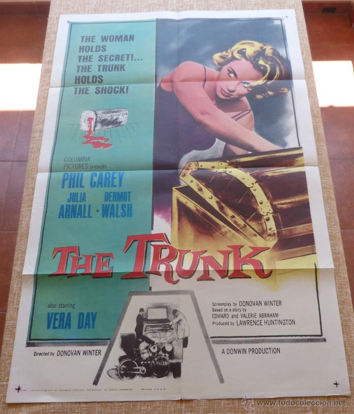 Cinema: The Trunk P&oacute;ster original de la pel&iacute;cula, Original, Doblado, a&ntilde;o 1961, Hecho en U.S.A., Phil Carey