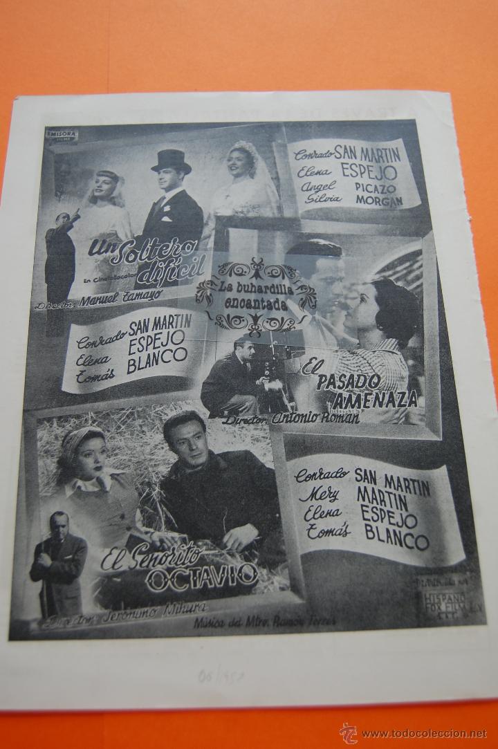 Cinema: A&Ntilde;O 1950 - EL SE&Ntilde;ORITO OCTAVIO, UN SOLTERO DIFICIL, EL PASADO  - CONRADO SAN MARTIN - EMISORA FILMS