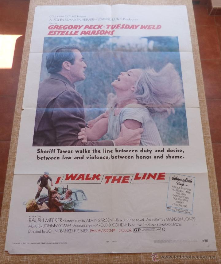 Kino: I Walk the Line P&oacute;ster original de la pel&iacute;cula, Original, Doblado, a&ntilde;o 1970, Hecho en U.S.A.