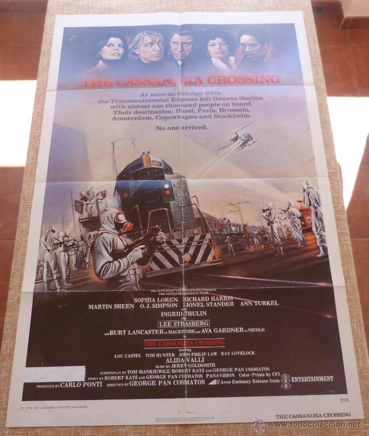 Kino: The Cassandra Crossing P&oacute;ster original de la pel&iacute;cula, Original, Doblado, a&ntilde;o 1976, Hecho en U.S.A.