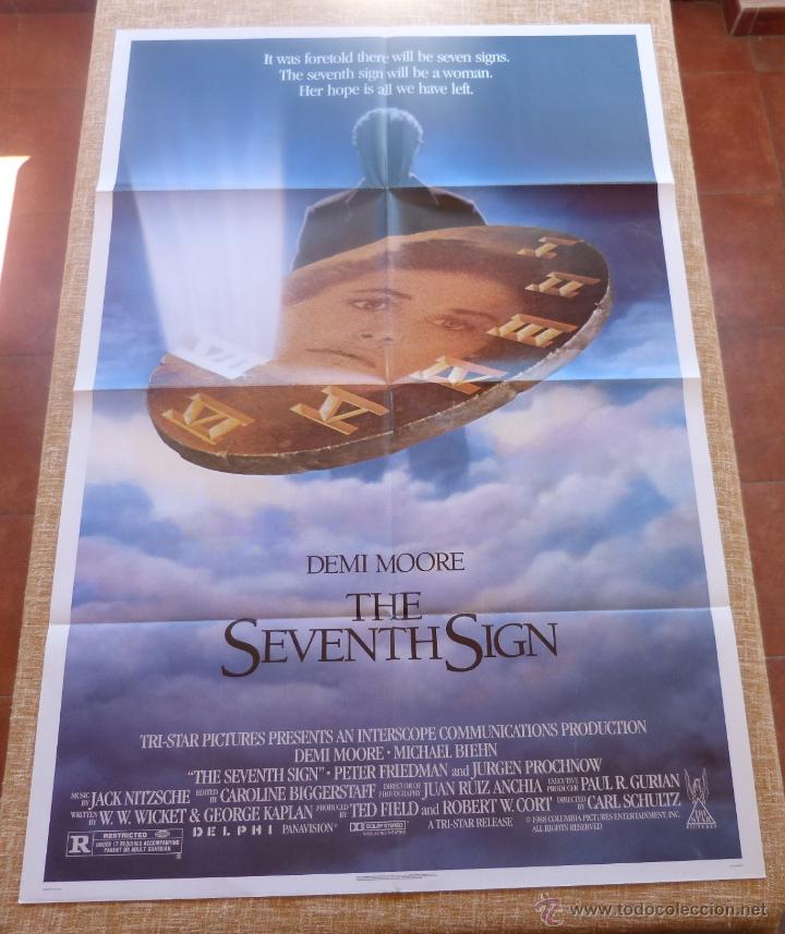 Cinema: The Seventh Sign P&oacute;ster original de la pel&iacute;cula, Original, Doblado, a&ntilde;o 1988, Hecho en U.S.A.