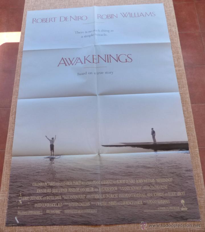 Cinema: Awakenings P&oacute;ster original de la pel&iacute;cula, Original, Doblado, a&ntilde;o 1990, Hecho en U.S.A., Doble Cara