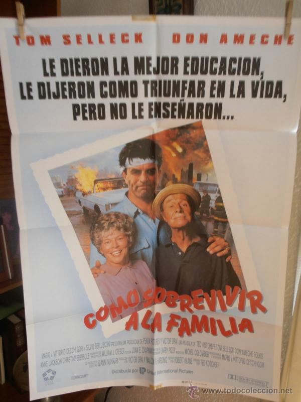 Cinema: COMO SOBREVIVIR A LA FAMILIA,TOM SELLEC CARTEL DE CINE ORIGINAL 70x100 APROX (1033)