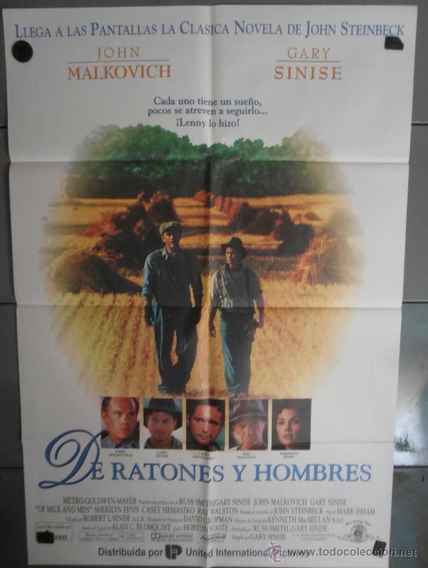 Cinema: DE RATONES Y HOMBRES, CARTEL DE CINE ORIGINAL 70x100 APROX (1856)