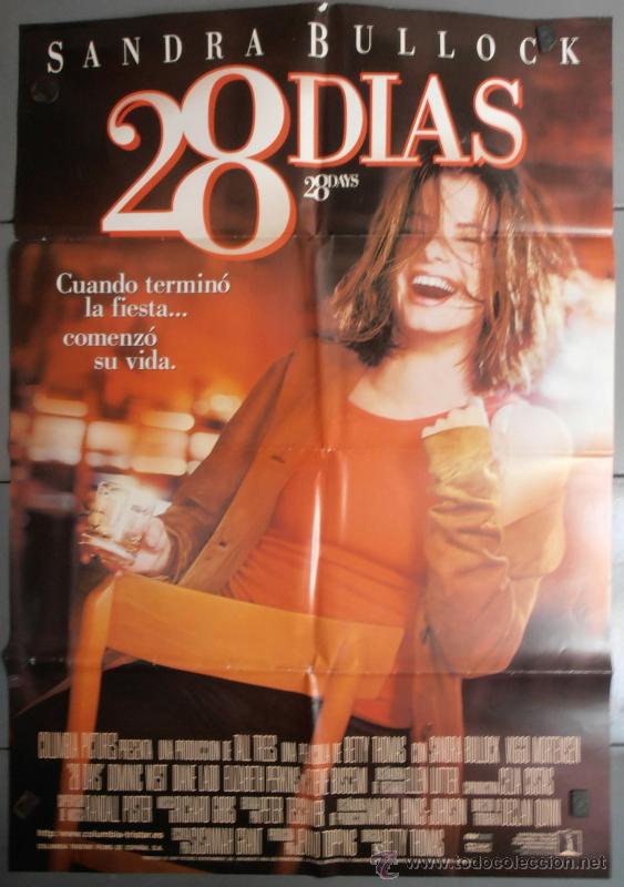 Cin&eacute;ma: 28 DIAS,SANDRA BULLOCK CARTEL DE CINE ORIGINAL 70x100 APROX (1934)