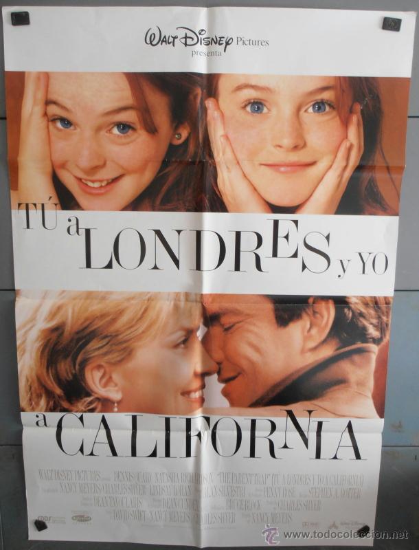 Cin&eacute;ma: TU A LONDRES Y YO A CALIFORNIA, CARTEL DE CINE ORIGINAL 70x100 APROX (2280)