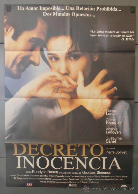 Cine: DECRETO INOCENCIA, CARTEL DE CINE ORIGINAL 70x100 APROX (3036)
