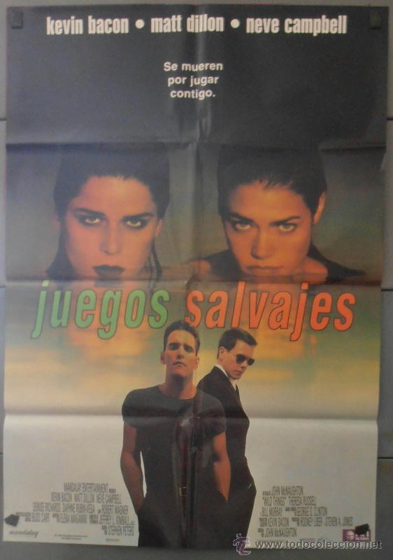 Cine: JUEGOS SALVAJES, CARTEL DE CINE ORIGINAL 70x100 APROX (3073)