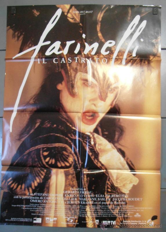 Kino: FARINELLI IL CASTRATO, CARTEL DE CINE ORIGINAL 70x100 APROX (3458)