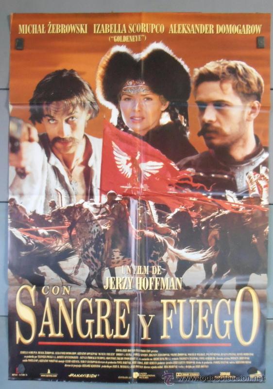 Cinema: CON SANGRE Y FUEGO, CARTEL DE CINE ORIGINAL 70x100 APROX (3985)