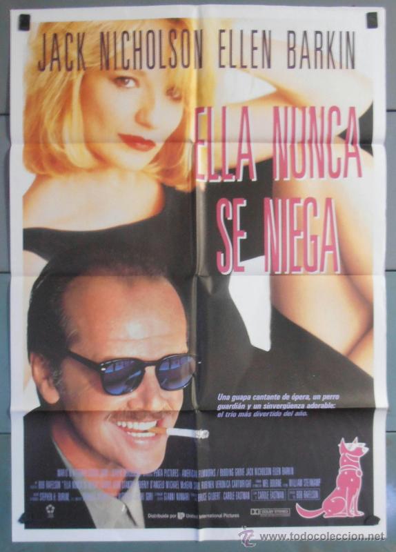 Cin&eacute;ma: ELLA NUNCA SE NIEGA,JACK NICHOLSON CARTEL DE CINE ORIGINAL 70x100 APROX (4382)