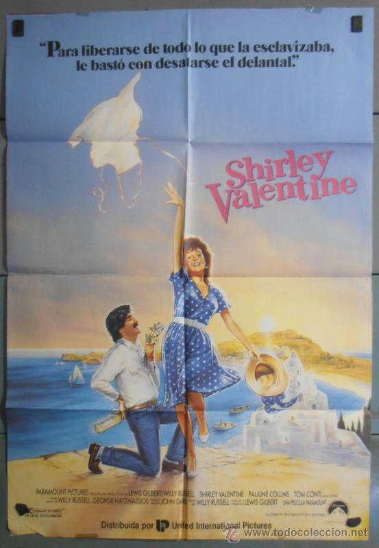 Cin&eacute;ma: SHIRLEY VALENTINE, CARTEL DE CINE ORIGINAL 70x100 APROX (4612)