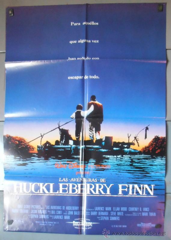 Cinema: HUCKLEBERRY FINN,DISNEY CARTEL DE CINE ORIGINAL 70x100 APROX (4932)