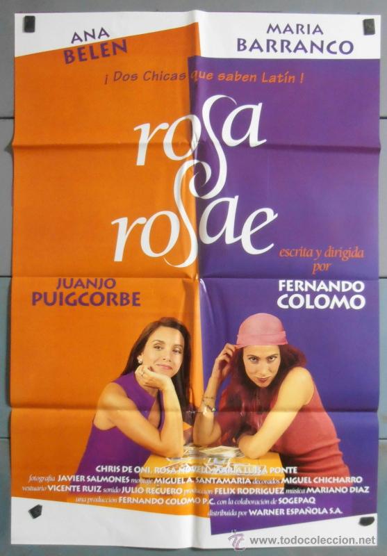 Cine: ROSA ROSAE,ANA BELEN, MARIA BARRANCO CARTEL DE CINE ORIGINAL 70x100 APROX (5787)