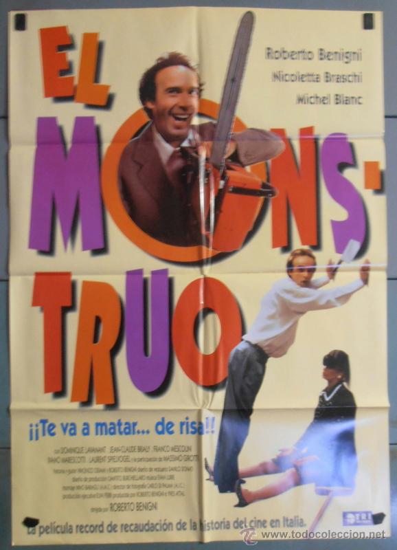 Cinema: EL MONSTRUO, CARTEL DE CINE ORIGINAL 70x100 APROX (5887)