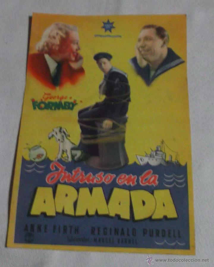 Cinema: cartel de la pelicula Intruso en la armada 10 cms de ancho  x  16 cms de largo