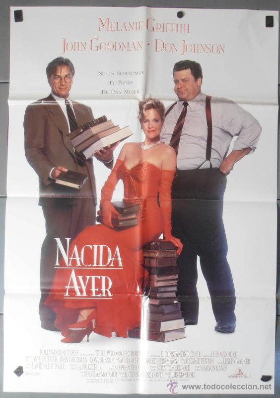 Cinema: NACIDA AYER,MELANIE GRIFFITH, DON JOHNSON CARTEL DE CINE ORIGINAL 70x100 APROX (7451)