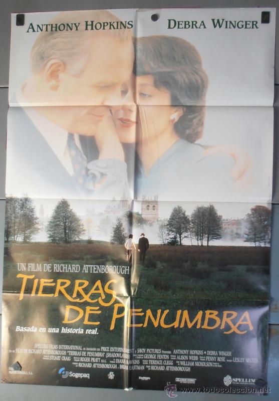 Cine: TIERRAS DE PENUMBRA,ANTHONY HOPKINS CARTEL DE CINE ORIGINAL 70x100 APROX (7616)