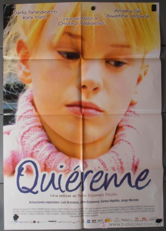 Cine: QUIEREME, CARTEL DE CINE ORIGINAL 70x100 APROX (8085)