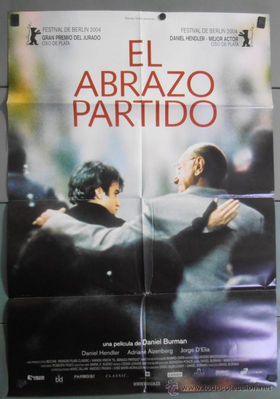 Cine: EL ABRAZO PARTIDO, CARTEL DE CINE ORIGINAL 70x100 APROX (9650)