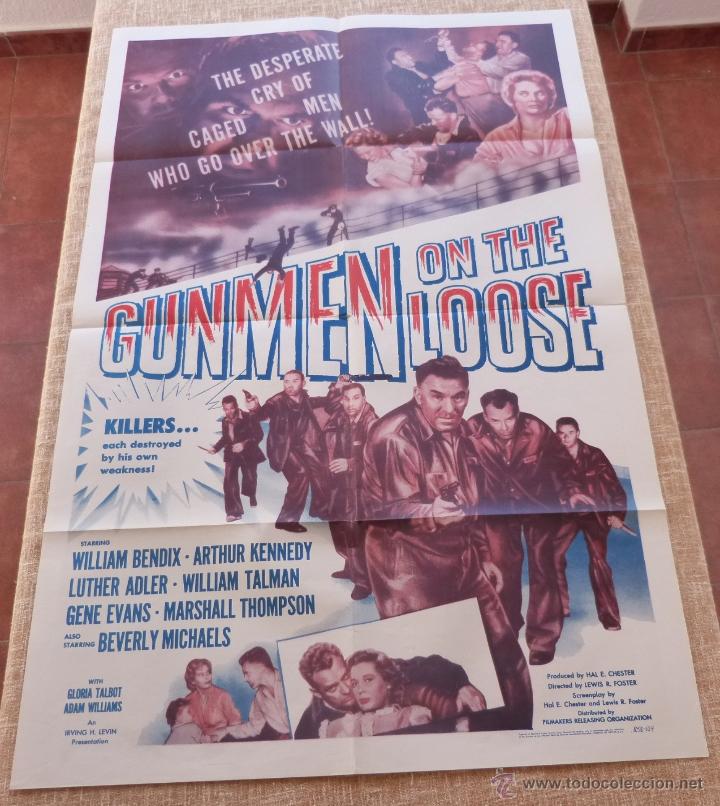 Cinema: Crashout / Gunmen on the Loose P&oacute;ster original de la pel&iacute;cula, Doblado, Reproducci&oacute;n de 1958, U.S.A.