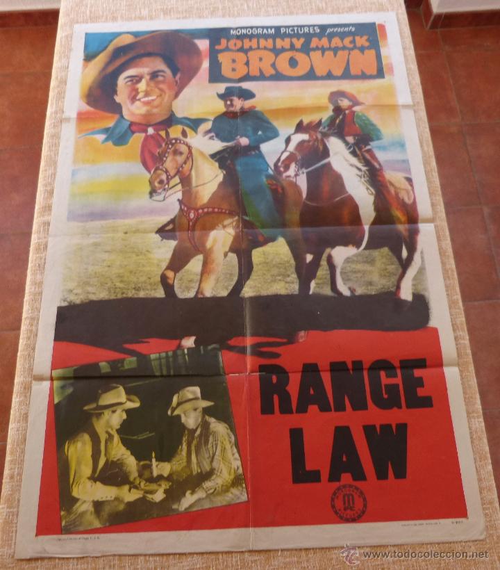 Cine: Johnny Mack Brown / Range Law Póster original de la película, Original, Doblado, de los años 40, USA - Foto 6 - 46050456