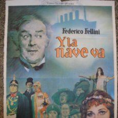 Cine: Y LA NAVE VA - FEDERICO FELLINI - CARTEL ORIGINAL DE LA PELÍCULA - EN CASTELLANO - PÓSTER.