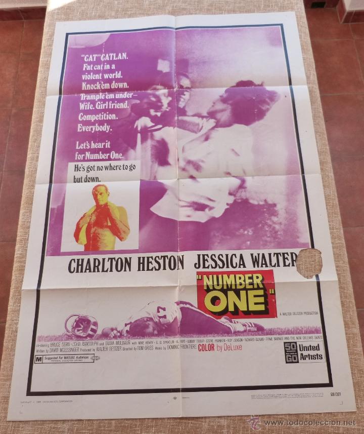 Kino: Number One P&oacute;ster original de la pel&iacute;cula, Doblado, a&ntilde;o 1969, Hecho en U.S.A., Charlton Heston