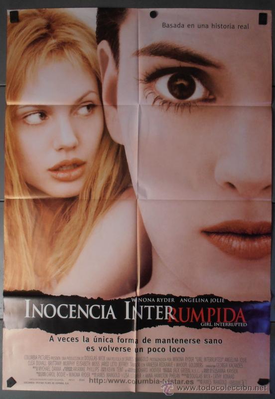 Cine: INOCENCIA INTERRUMPIDA,WINONA RYDERS, ANGELINA JOLIE CARTEL DE CINE ORIGINAL 70x100 APROX (10013)