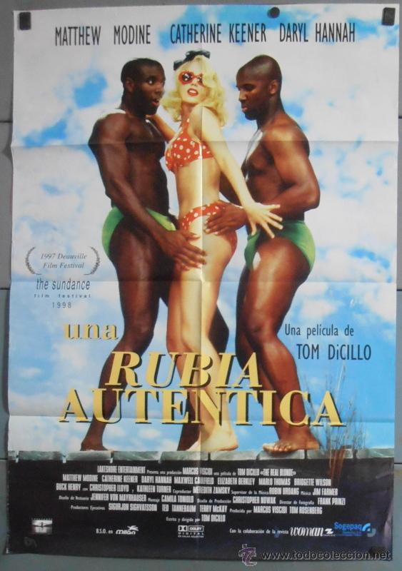 Cinema: UNA RUBIA AUTENTICA, CARTEL DE CINE ORIGINAL 70x100 APROX (10155)