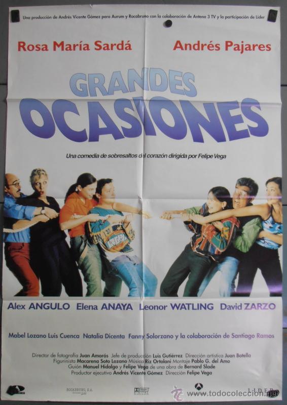 Cinema: GRANDES OCASIONES,PAJARES, ROSA MARIA SARDA CARTEL DE CINE ORIGINAL 70x100 APROX (9830)