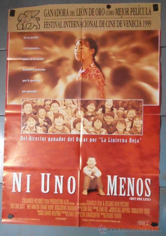 Cine: NI UNO MENOS, CARTEL DE CINE ORIGINAL 70x100 APROX (10424)
