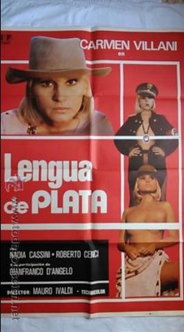 Cine: P&Oacute;STER ORIGINAL  LENGUA DE PLATA (1978) - Foto 1