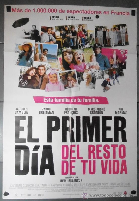 Cinema: EL PRIMER D&Iacute;A DEL RESTO DE TU VIDA, CARTEL DE CINE ORIGINAL 70x100 APROX (10761)