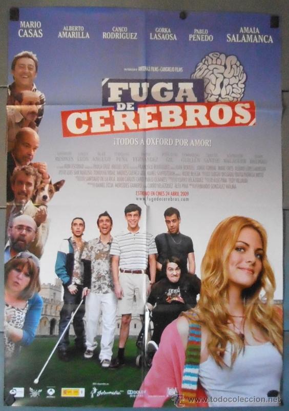 Cinema: FUGA DE CEREBROS, CARTEL DE CINE ORIGINAL 70x100 APROX (10887)