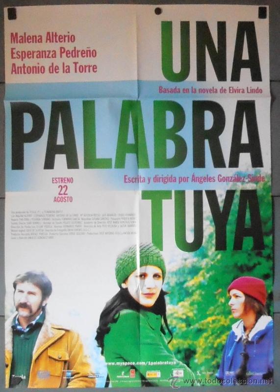 Cine: UNA PALABRA TUYA, CARTEL DE CINE ORIGINAL 70x100 APROX (11220)