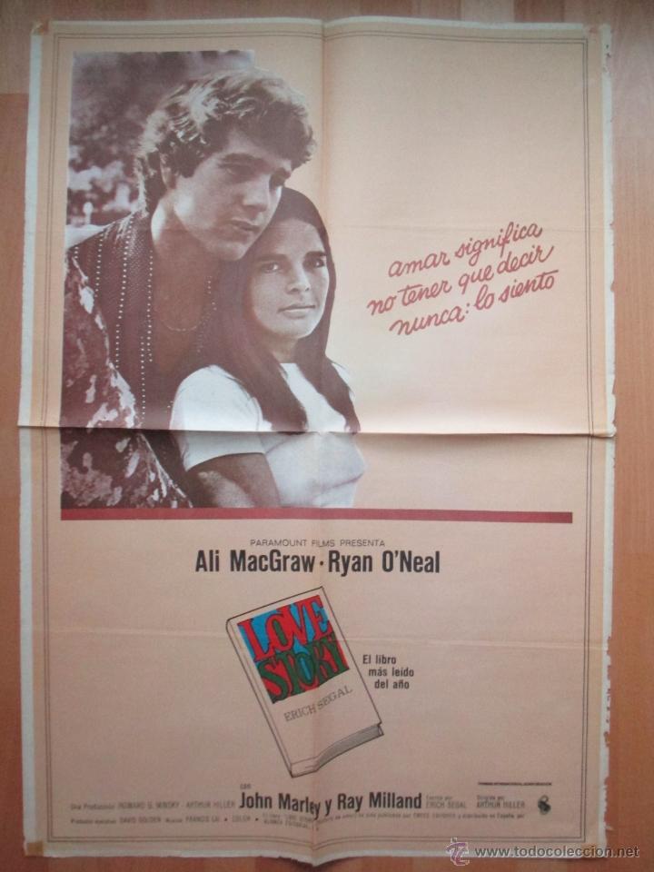 Cine: CARTEL CINE, LOVE STORY, ALI MACGRAW, RYAN O&acute;NEAL, C231
