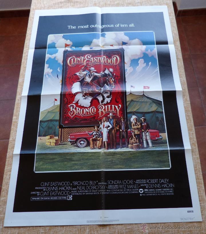 Cine: Bronco Billy Póster original de la película, Doblado, año 1980, Hecho en U.S.A., Clint Eastwood - Foto 1 - 46328736