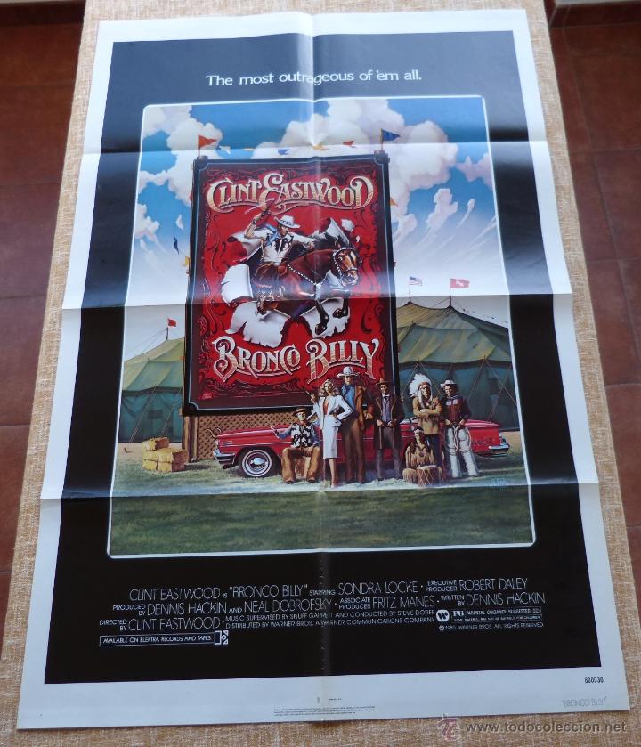 Cine: Bronco Billy Póster original de la película, Doblado, año 1980, Hecho en U.S.A., Clint Eastwood - Foto 6 - 46328736