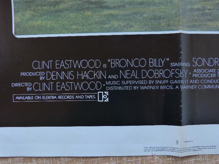 Cine: Bronco Billy Póster original de la película, Doblado, año 1980, Hecho en U.S.A., Clint Eastwood - Foto 9 - 46328736