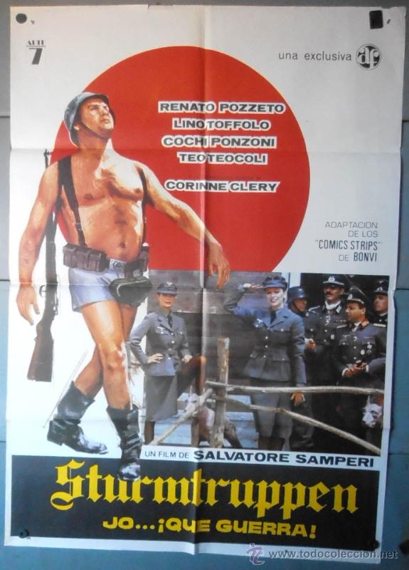 Cinema: (12744)STURMTRUPPEN, JO... &iexcl;QU&Eacute; GUERRA!, CARTEL DE CINE ORIGINAL 70x100 APROX,CONSERVACION,VER FOTO