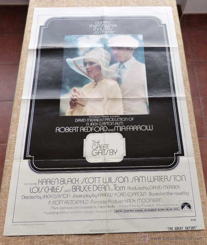 Cinema: The Great Gatsby P&oacute;ster original de la pel&iacute;cula, Original, Internacional, Doblado, a&ntilde;o 1974, U.S.A.