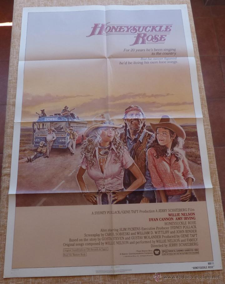 Cinema: Honeysuckle Rose P&oacute;ster original de la pel&iacute;cula, Doblado, Original, a&ntilde;o 1980, U.S.A., P&oacute;ster Usado