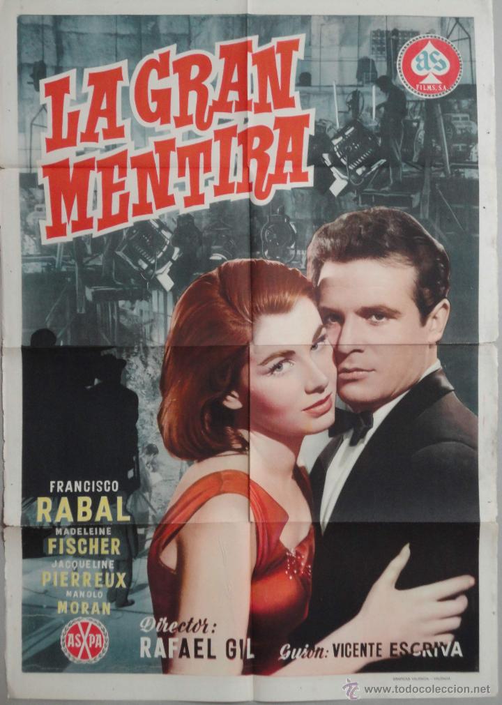 Cine: LA GRAN MENTIRA   RABAL   RAFAEL GIL  POSTER