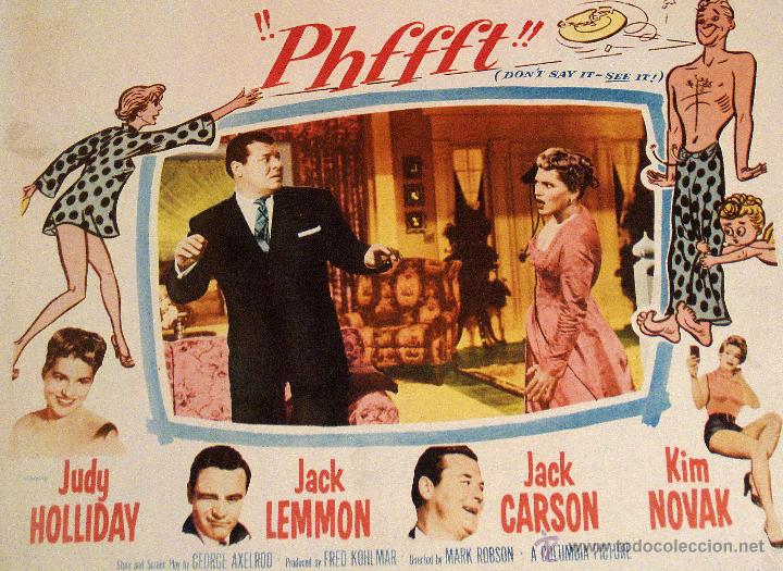 Cinema: Lobby card original Estados Unidos Phffft! Jack Lemmon Jack Carson Kim Novack Judy Holliday