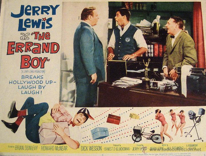 Cinema: Lobby Card original Estados Unidos The errand boy Jerry Lewis Un esp&iacute;a en Hollywood