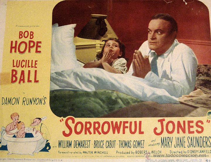 Cinema: Lobby card original Estados Unidos  Sorrowful Jones Bob Hope Lucille Ball