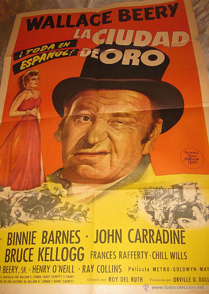 Cinema: La ciudad de oro cartel original Estados Unidos Wallace beery John Carradine