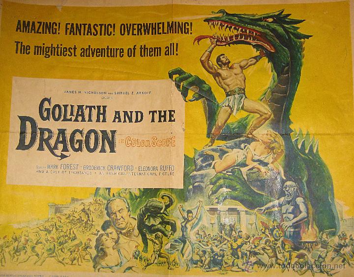 Cinema: Goliath and the Dragon Goliat contra el Drag&oacute;n cartel original Estados Unidos 1960