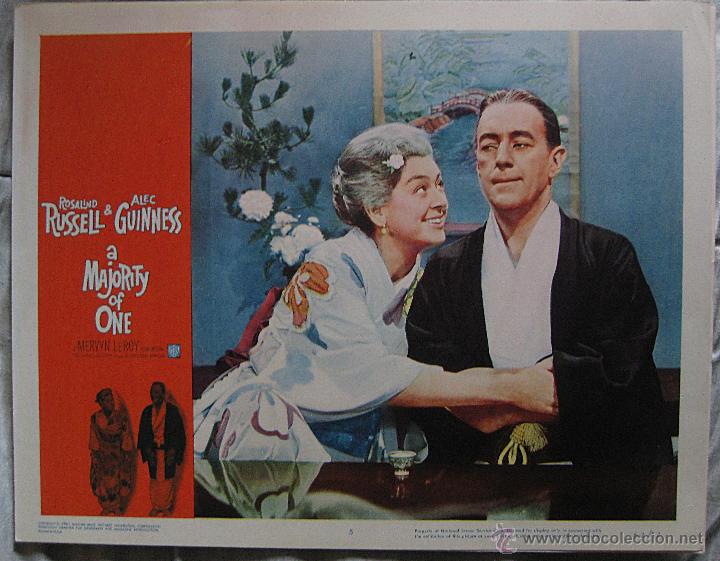 Cinema: Alec Guinness lobby card original Estados Unidos A majority o one Mervyn LeRoy Rosalind Russell